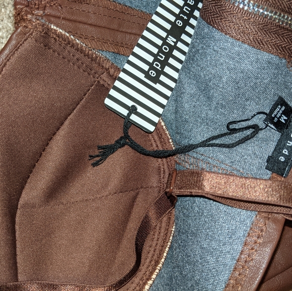 2- Piece Faux Leather Outfit - Picture 2 of 13